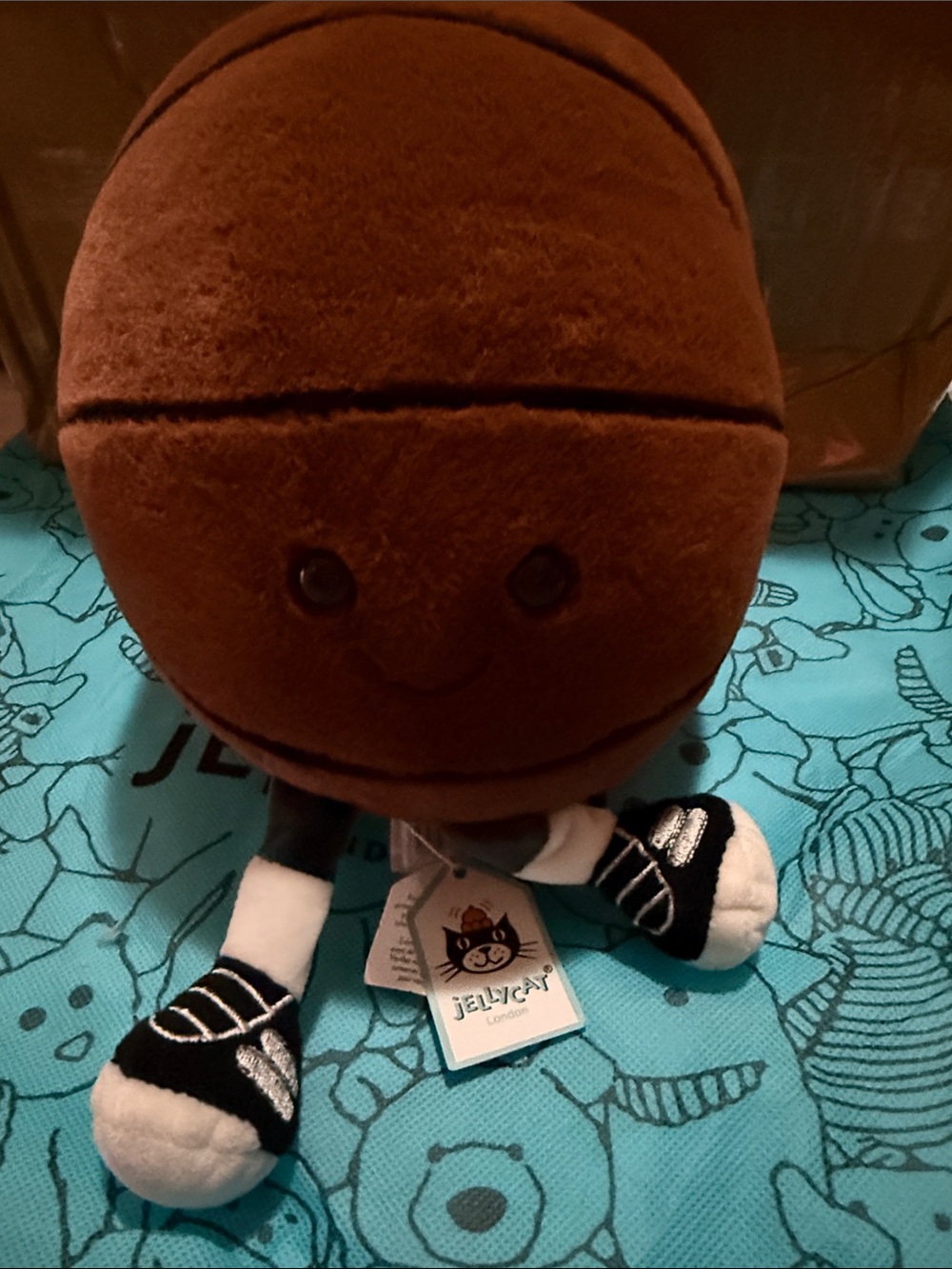 Jellycat Brown Plush Basketball Character with Sneaker Feet